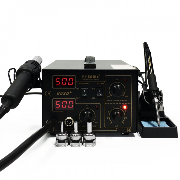 SAIKE 852D+ Hot air soldering station Air pump type