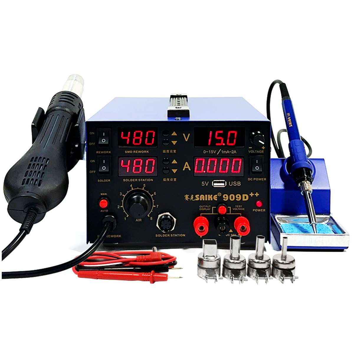 SAIKE 909D++ 3 in 1 rework station